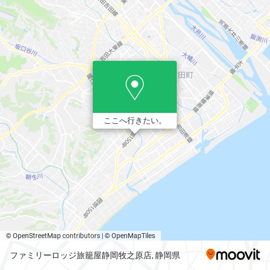 ファミリーロッジ旅籠屋静岡牧之原店地図