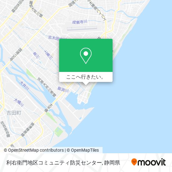 利右衛門地区コミュニティ防災センター地図