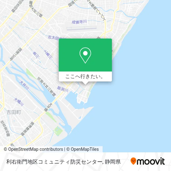 利右衛門地区コミュニティ防災センター地図