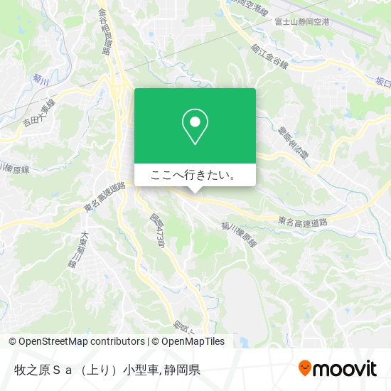 牧之原Ｓａ（上り）小型車地図
