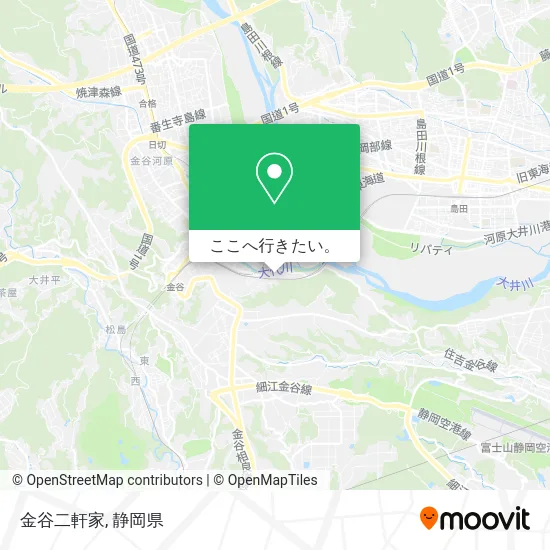 金谷二軒家地図