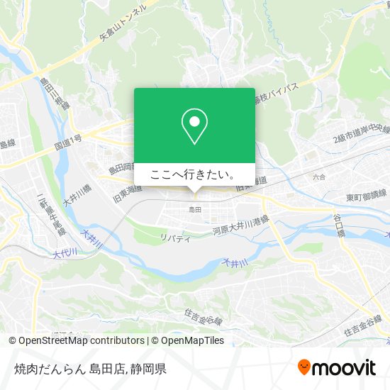 焼肉だんらん 島田店地図