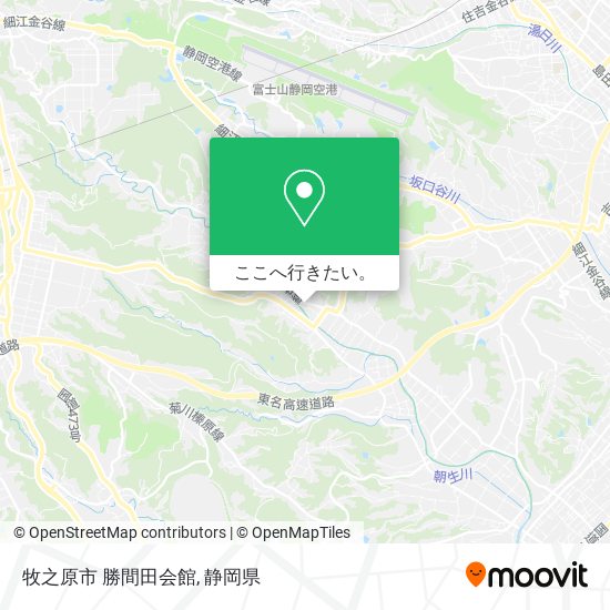 牧之原市 勝間田会館地図