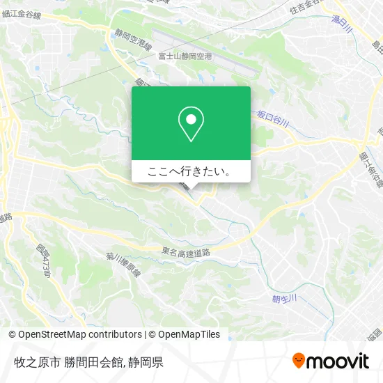 牧之原市 勝間田会館地図