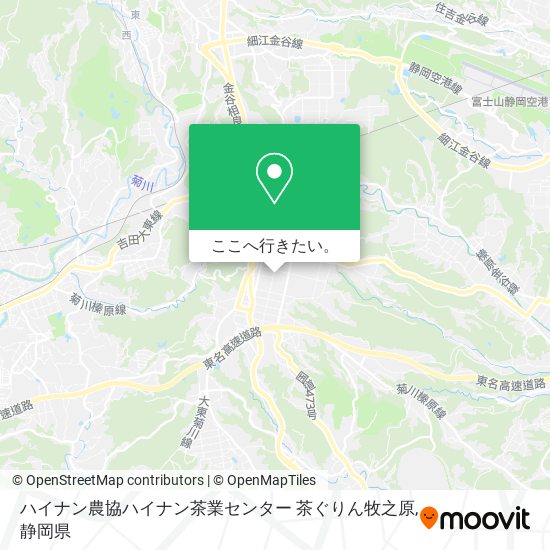 ハイナン農協ハイナン茶業センター 茶ぐりん牧之原地図
