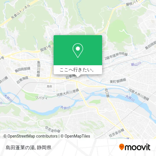 島田蓬莱の湯地図