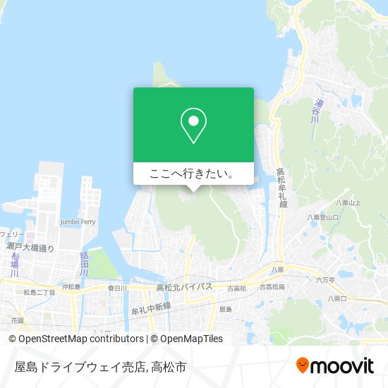 屋島ドライブウェイ売店地図