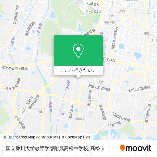 国立香川大学教育学部附属高松中学校地図