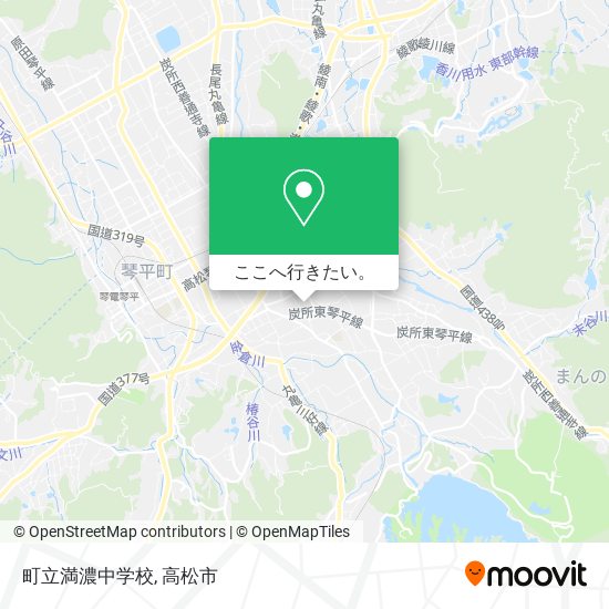 町立満濃中学校地図