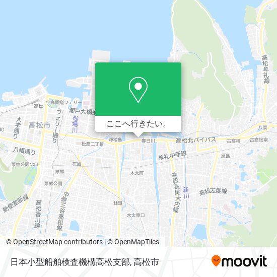 日本小型船舶検査機構高松支部地図