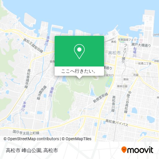 高松市 峰山公園地図