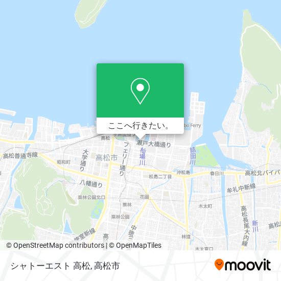 シャトーエスト 高松地図