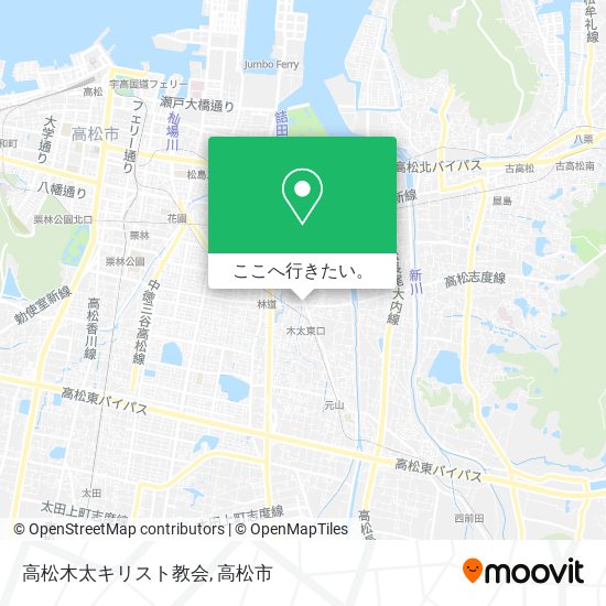 高松木太キリスト教会地図