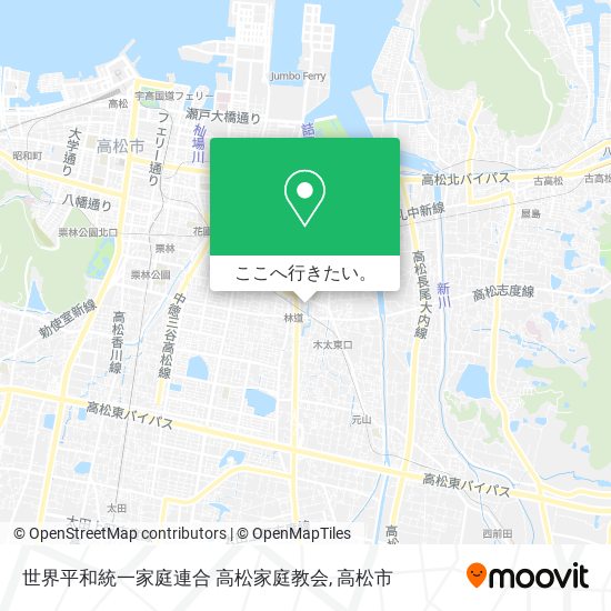 世界平和統一家庭連合 高松家庭教会地図