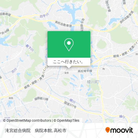 滝宮総合病院　病院本館地図