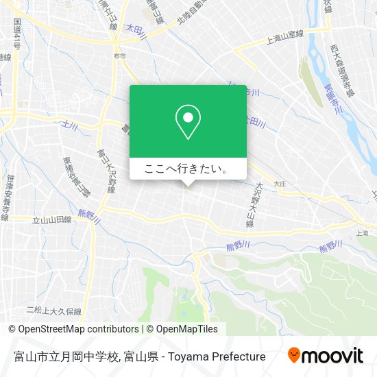 富山市立月岡中学校地図
