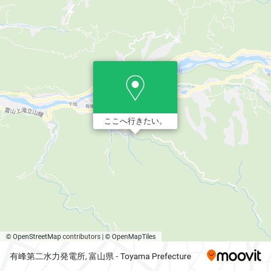 有峰第二水力発電所地図