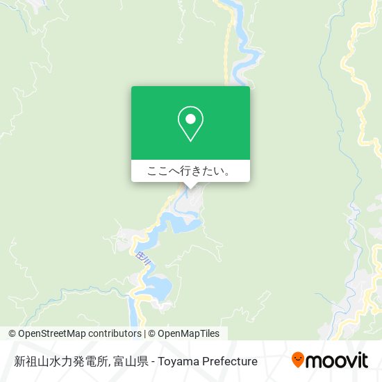 新祖山水力発電所地図