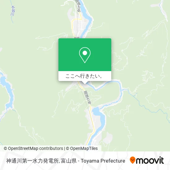 神通川第一水力発電所地図