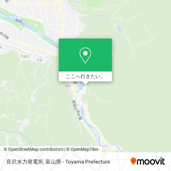 音沢水力発電所地図