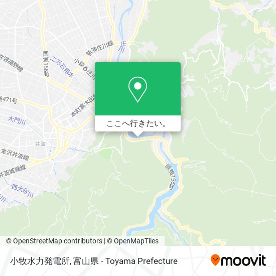 小牧水力発電所地図