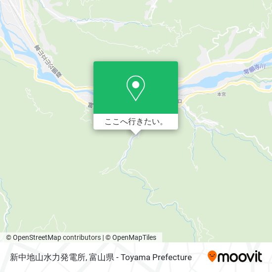 新中地山水力発電所地図