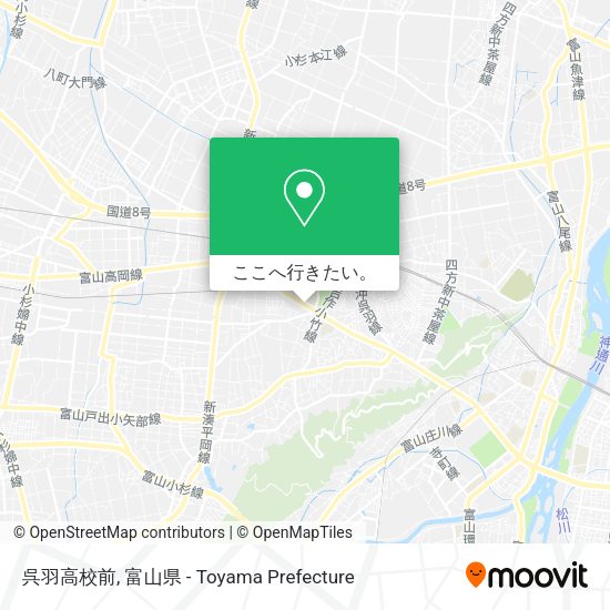 呉羽高校前地図