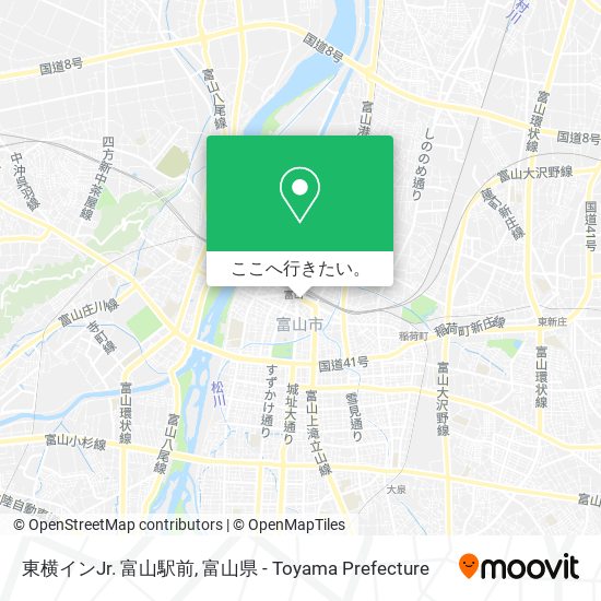 東横インJr. 富山駅前地図