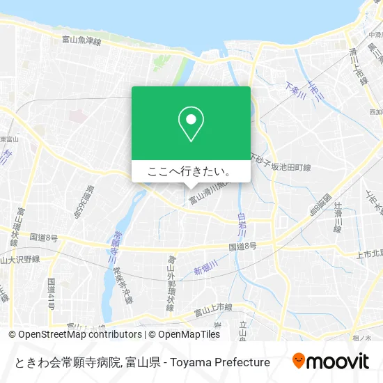 ときわ会常願寺病院地図