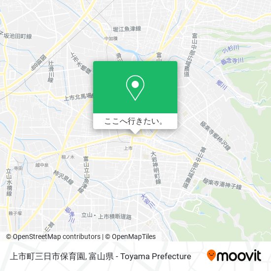 上市町三日市保育園地図