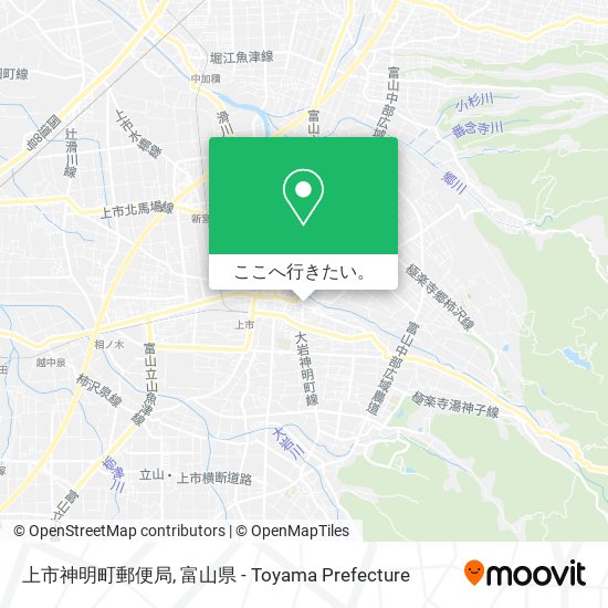上市神明町郵便局地図