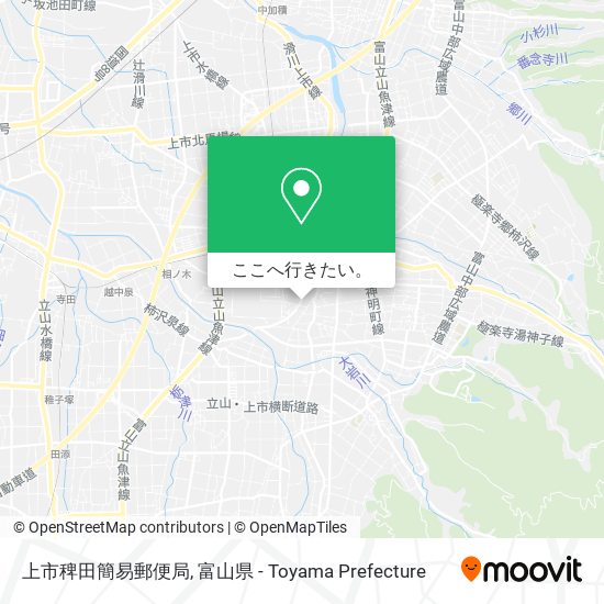 上市稗田簡易郵便局地図