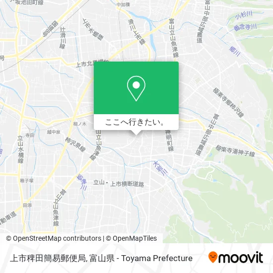 上市稗田簡易郵便局地図