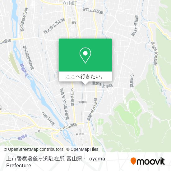 上市警察署釜ヶ渕駐在所地図