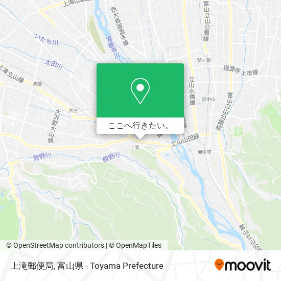 上滝郵便局地図