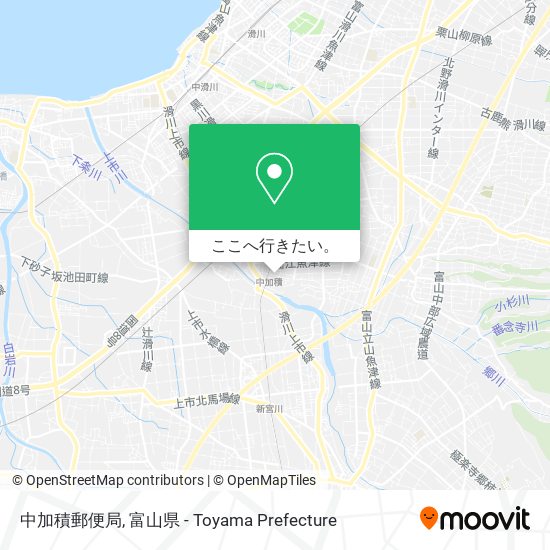 中加積郵便局地図