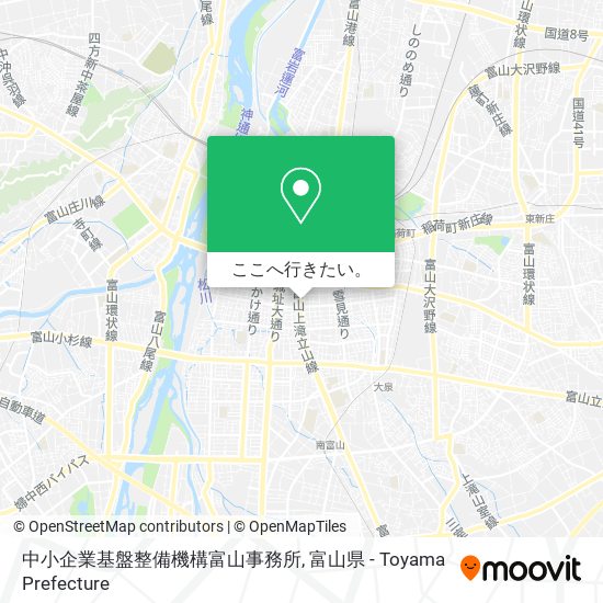 中小企業基盤整備機構富山事務所地図