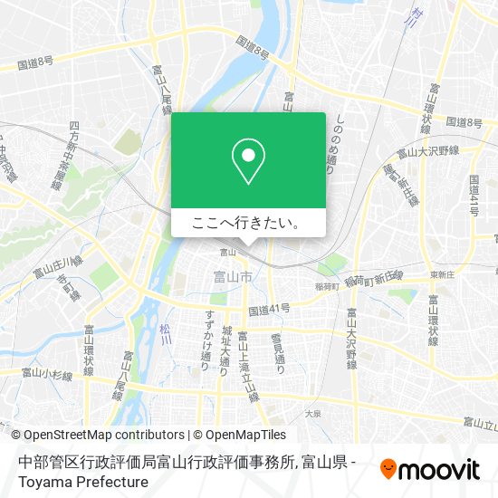 中部管区行政評価局富山行政評価事務所地図