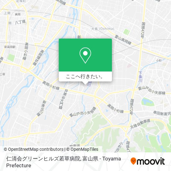 仁清会グリーンヒルズ若草病院地図