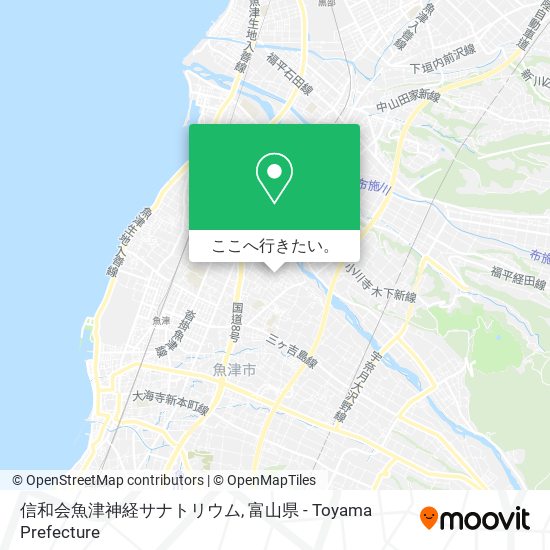 信和会魚津神経サナトリウム地図