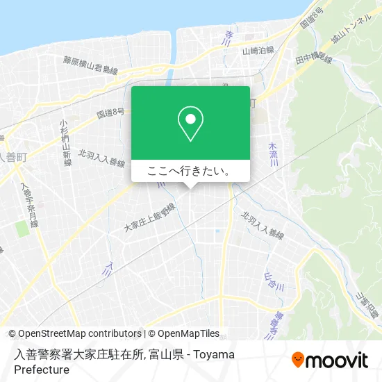 入善警察署大家庄駐在所地図