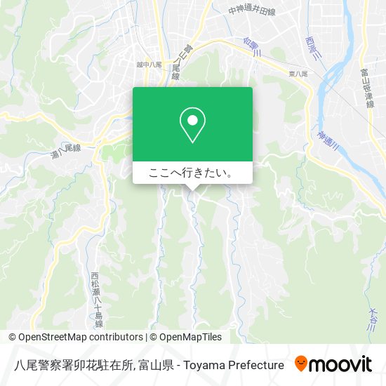 八尾警察署卯花駐在所地図