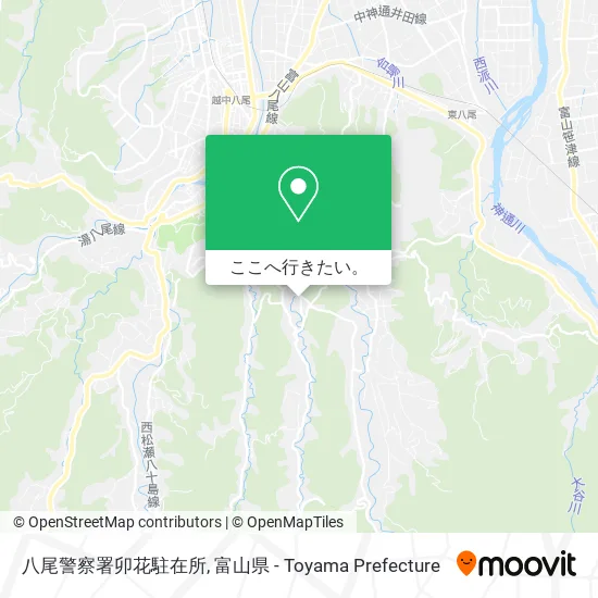 八尾警察署卯花駐在所地図
