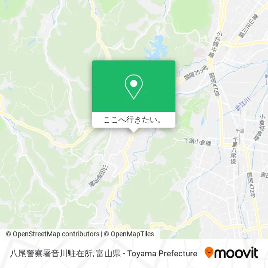 八尾警察署音川駐在所地図