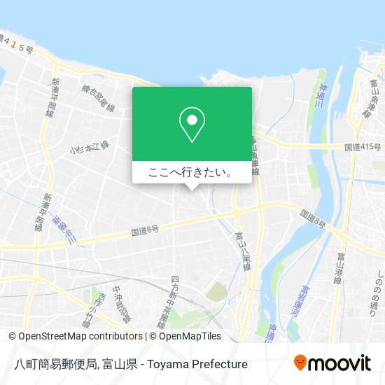 八町簡易郵便局地図