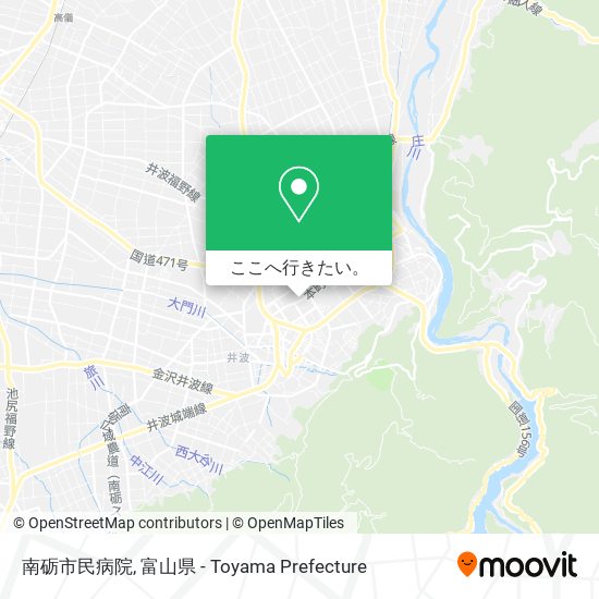 南砺市民病院地図
