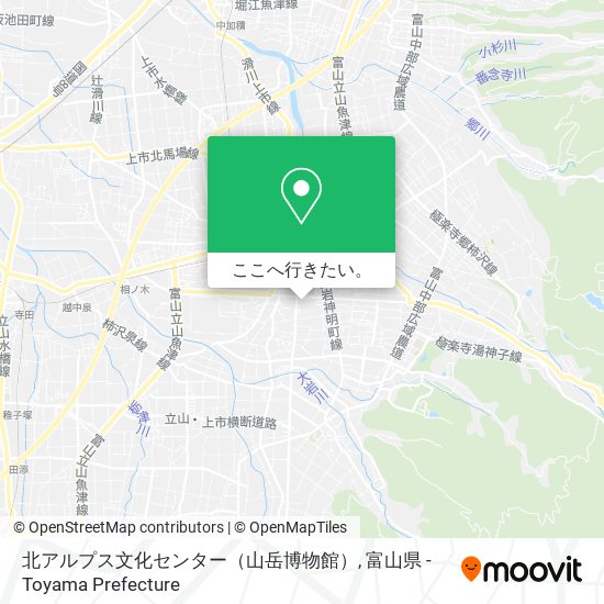 北アルプス文化センター（山岳博物館）地図