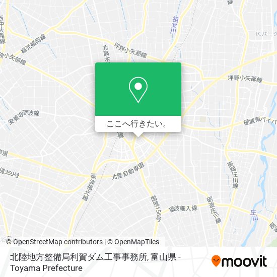 北陸地方整備局利賀ダム工事事務所地図