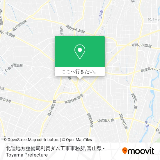北陸地方整備局利賀ダム工事事務所地図