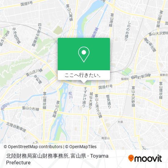 北陸財務局富山財務事務所地図